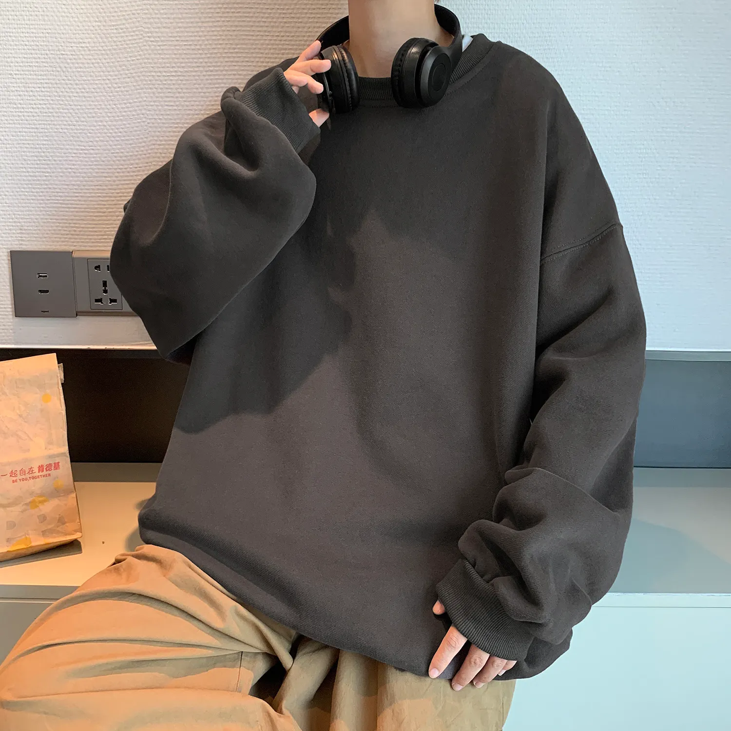 Mens Hoodies Sweatshirts Privathinke Men Solid Color Sweatshirts Male Oversized Hoodies Streetwear Thicken Hooded Sweatshirts Casual Loose Hoodies 230818 From 20 89 DHgate