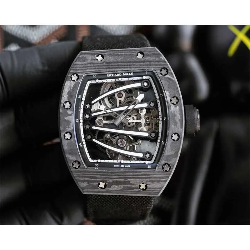 Mechanical RM05901 SUPERCLONE Carbon Active tourbillon Movement Sports Watch Rm59 Fiber Case Sapphire Mirror 5110x 4310 x 1520 Sports watches Yohan Blake KENR VZR