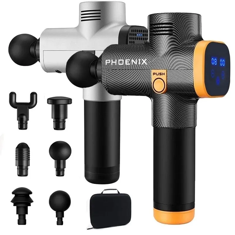 Helkroppsmassager massage pistol Phoenix A2 muskelavslappning djup vävnadsdynamisk terapi vibrator formar smärtlindring tillbaka bärbar sport massager 230821