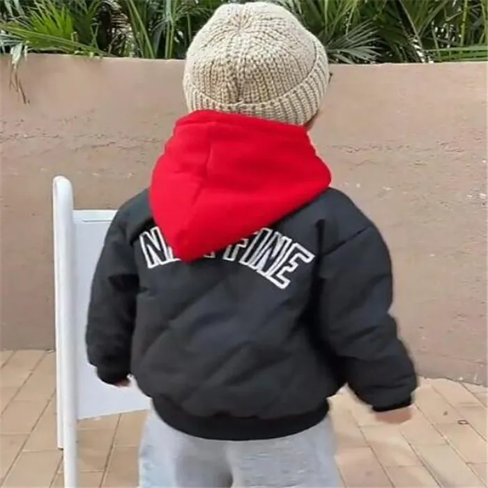 Autumn Winter Kids Coat Boys Girl Outwear Fashion Baseball uniform Add Cotton Thick Jacket New Style Childrens Clothes