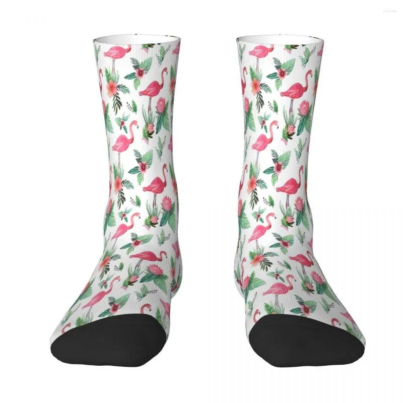 Chaussettes pour hommes Flamingo Sock Hommes Femmes Bas en polyester Conception personnalisable