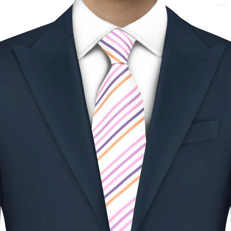 Bow Ties Lyl 8cm różowy pasek Elegancki luksus męski jedwabny prezent prezent ślubny dżentelmen jacquard szyję krawat
