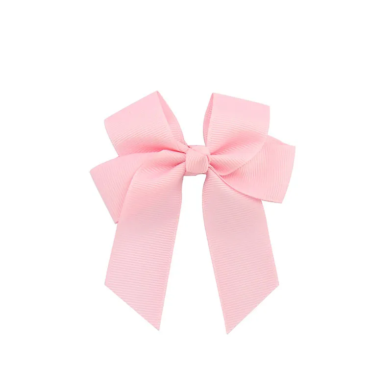 Ручная ручная малышка шесть ух стример полиэфир Ribbed Ribbon Bow Hair Accessories 617