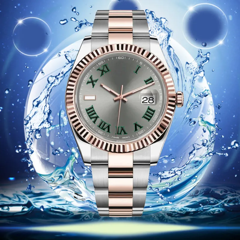 Aydınlık Saat Otomatik Saatler Satış Gezimi Prime Otomatik Moda Lady Watch 41/36mm Katlanır Toka Safir Kristal Pembe Kadran Paslanmaz Çelik RLX Saatler