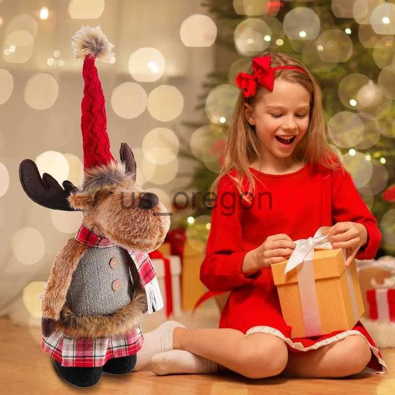 Other Home Decor Christmas Plush Standing Plush Moose With Spring