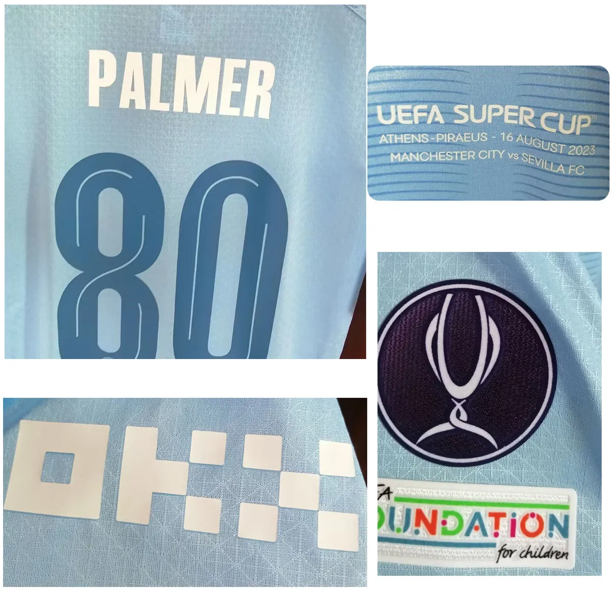 Home Textile 2023 Super Cup Final Palmer Maillot Haaland Grealish de Bruyne Wersja przenoszenie ciepła żelazko na platformie piłki nożnej