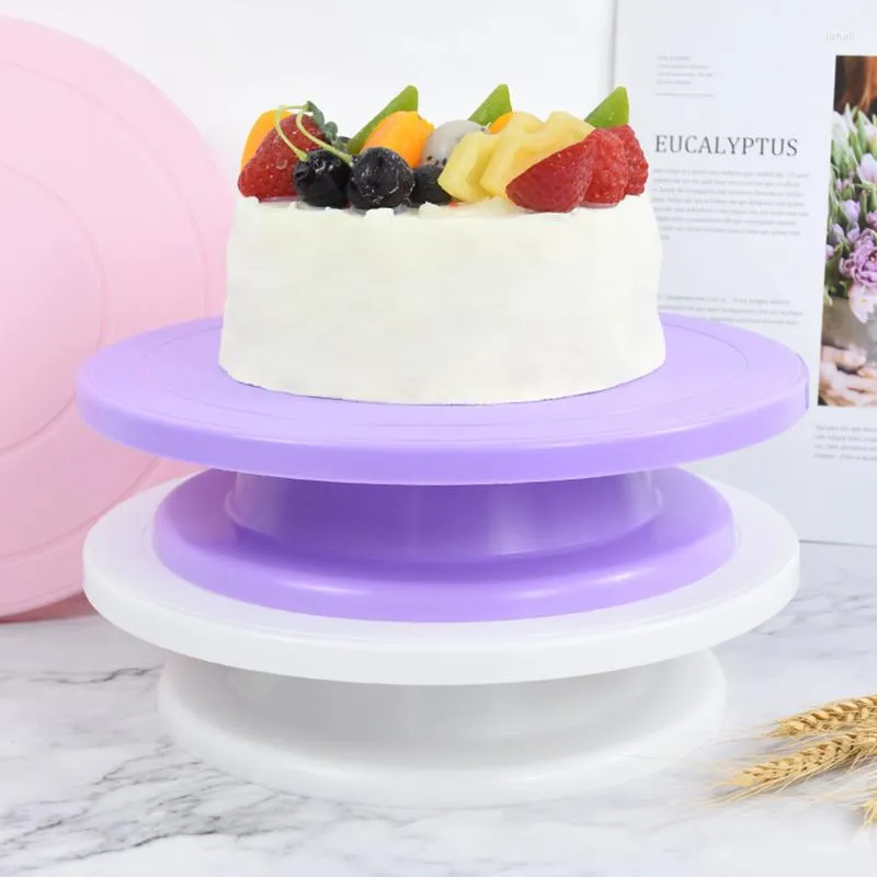 Bakeware Tools 10 tum roterande stabilt kakestativ bord kök rund skivspelare bricka diy dessert bakstöd ram