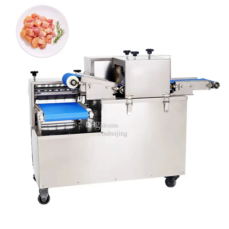 Commercial Meat Cutting Machine Electric Meat Slice Removable Blade Meat Chopper Stainless Steel Fresh Meat Dicer