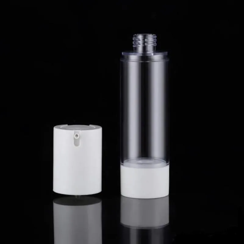 Leere klare luftlose Pumpenflaschen Spender Vakuum Reiseflaschen nachfüllbarer Behälter für Lotion, Shampoo JBDMG