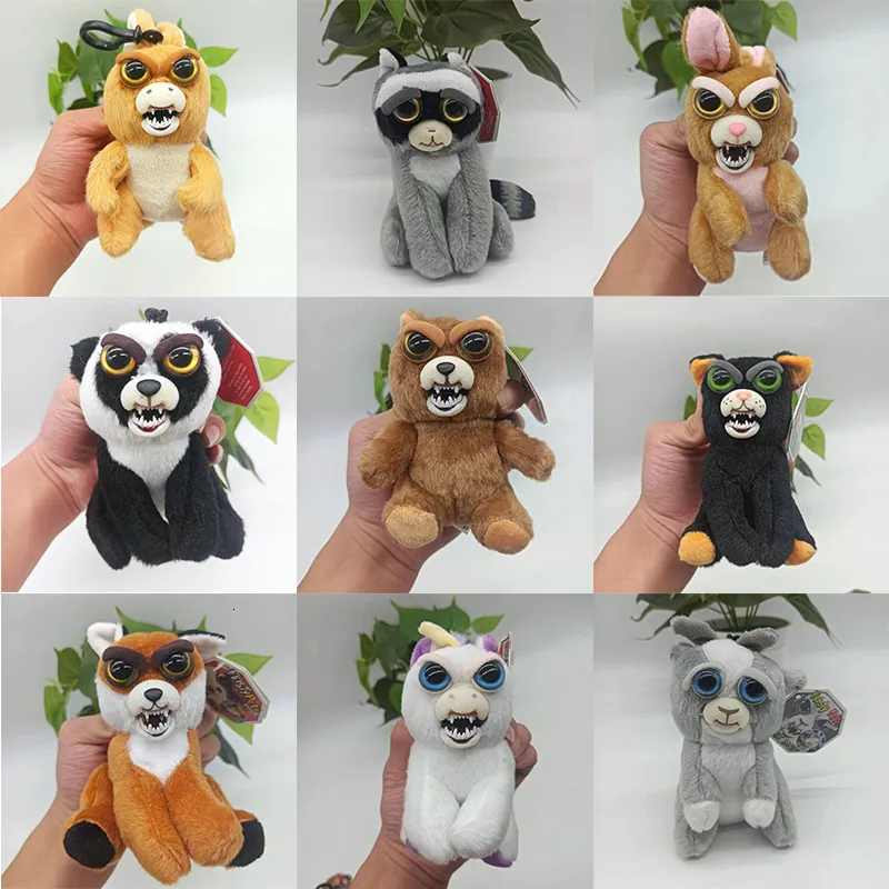 Pelive portachiavi peluche 10 cm Phone giocattolo peluche faccia divertente che cambia bambola di peluche morbida per bambini leopardo leopardo collezione unicorno peluche doofus bambola animale 230821