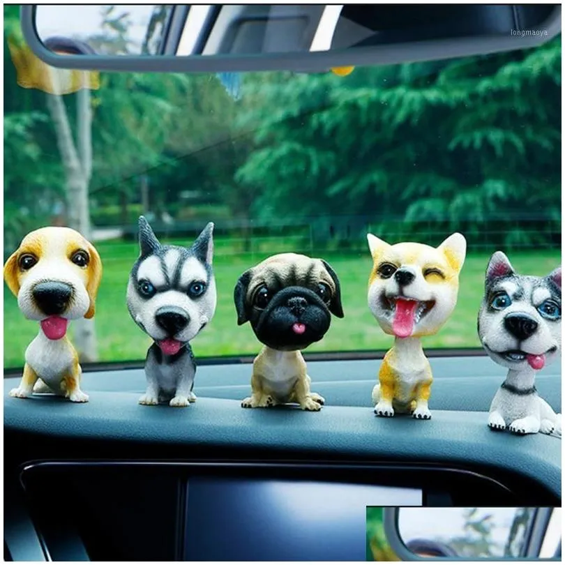 Interior Decorations Nodding Dog Funny Shaking Head Toys Cute Bobblehead Puppy Dolls Swing Car Ornaments Home Decor Dashboard Toys1 Dh1A3