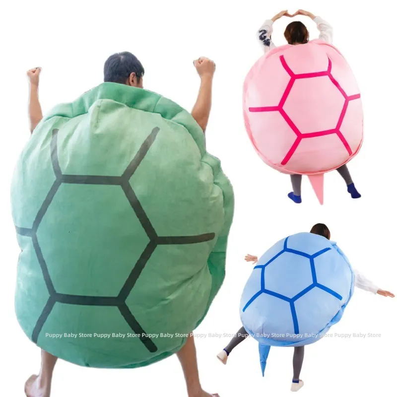 Poupées en peluche drôle tortue coquille en peluche jouet adulte enfants sac de couchage en peluche doux portable oreiller coussin pendaison de crémaillère créatif cadeau intéressant 230821