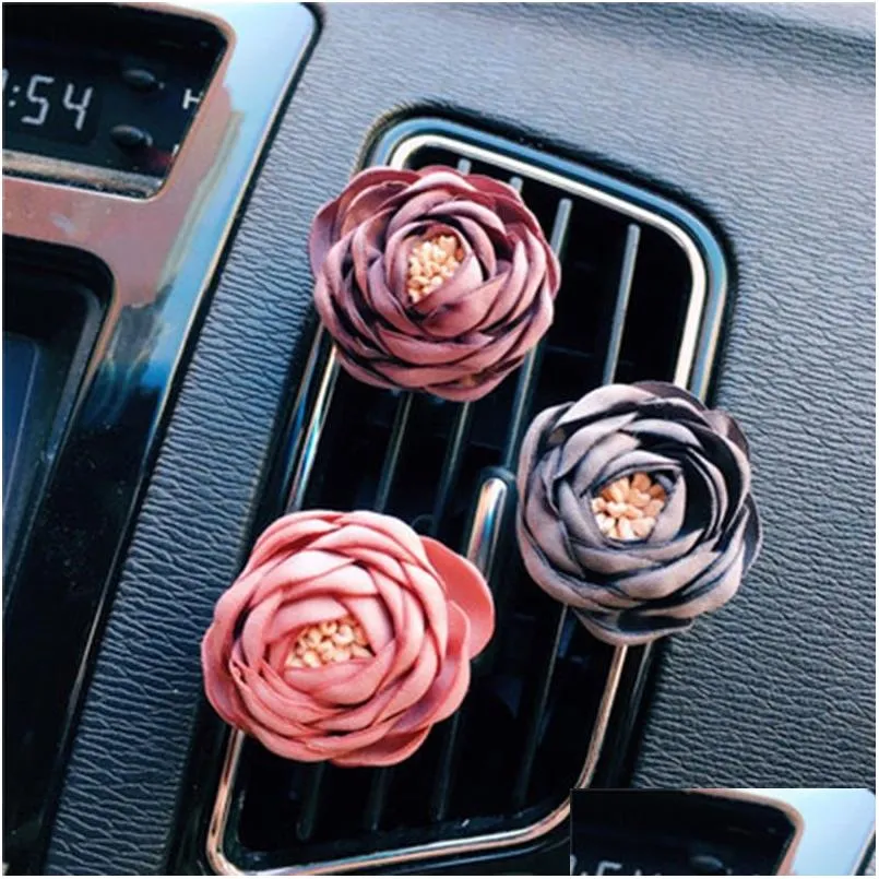 Interior Decorations Car Per Air Vent Freshener Clip Tip Flower Fragrance Outlet Decoration Accessory Trim Diffuser Adornment Gif Dr Dhy78