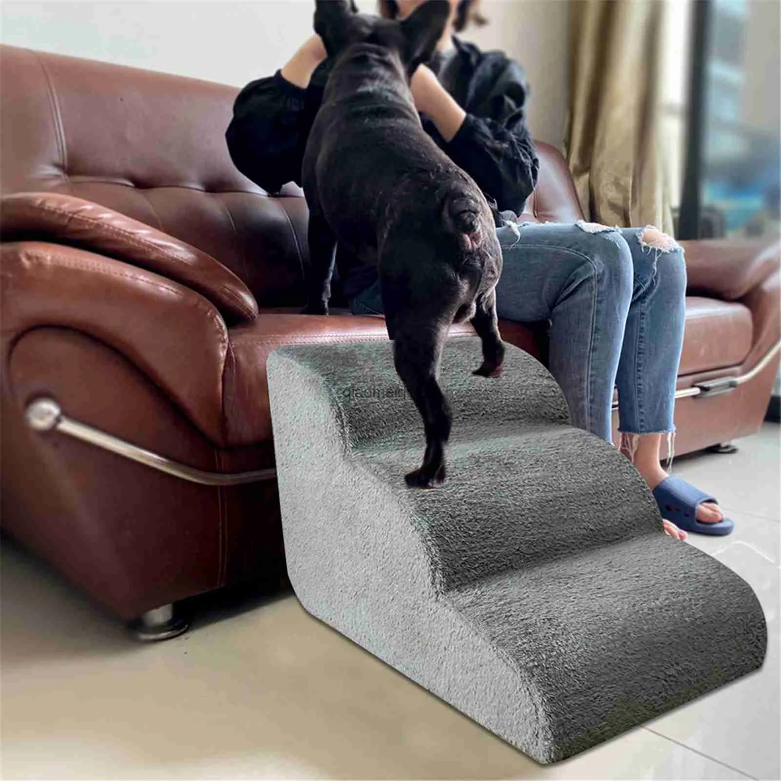 Andere huisdierbenodigdheden 3 stappen Pet Dog Trap Ladder Small Dog House voor puppy Cat Pet Trappen Anti-slip Dogs Bedtrappen Sofa bedladder voor hondenkatten hkd230821