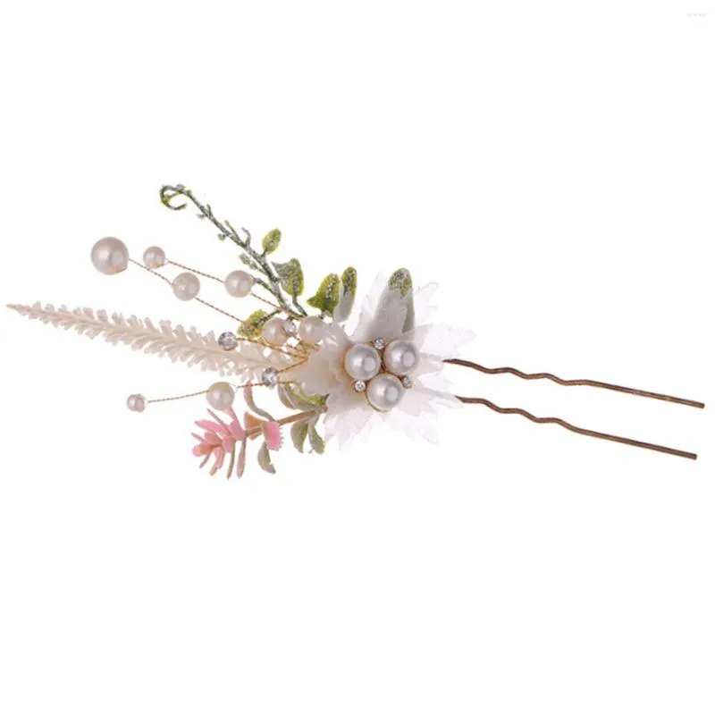 Pinces à cheveux 3 pièces Style luxueux femmes broche femme Cosplay perle forme de fleur pour épais bouclés style décoratif