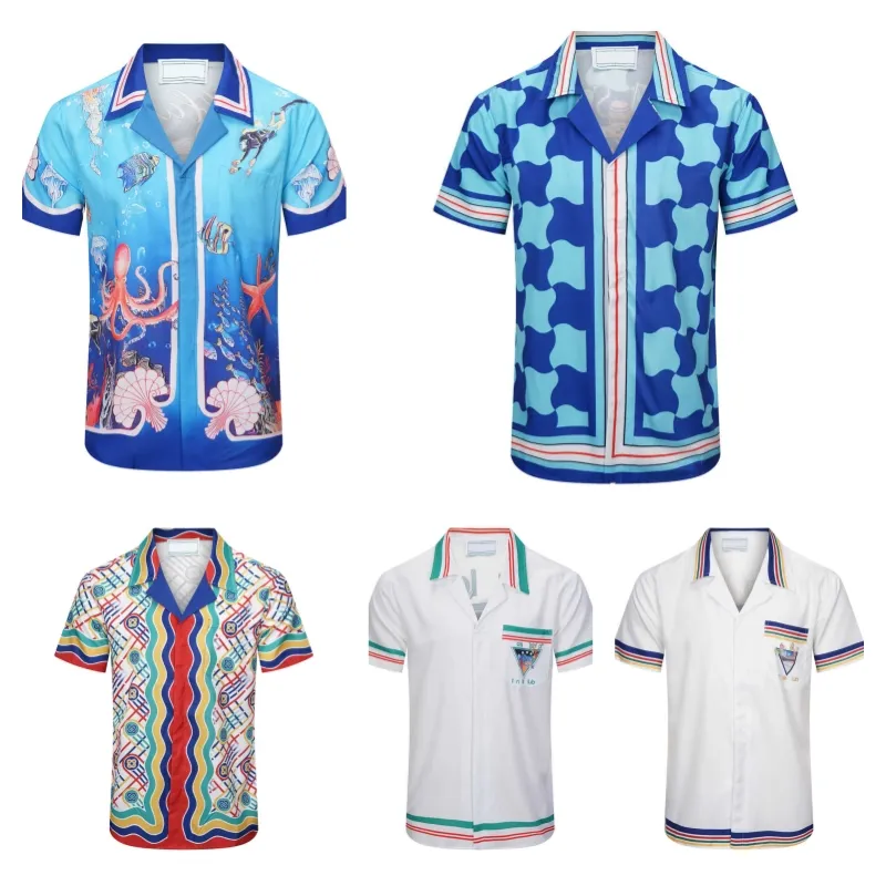 Designer Shirt Mens Button Up Shirts print bowling shirt Hawaii Floral Casual Shirts Men Slim Fit Short Sleeve Dress Hawaiian Belkis Top M-3XL