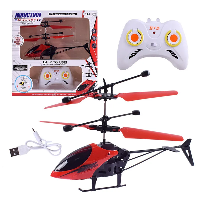 ElectricRC Aircraft Mini RC ładowalne zdalne sterowanie rc helikoptery Drone Indukcja Indukcja Włączanie bezpiecznego opornego na upadki 230821