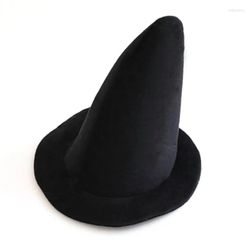 Basker Halloween Party Witch Hat Women Gothic Wizard Cap Teens Girl Headpiece Y1ua