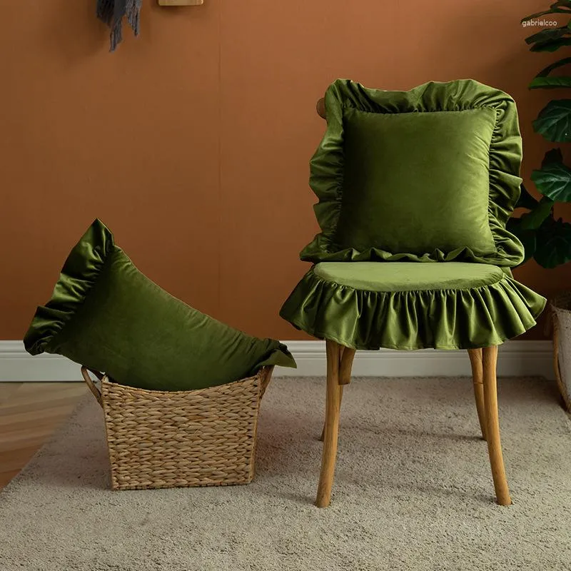 Poduszka w stylu francuski stały kolor obudowy krzesło sofa okładka dekoracji