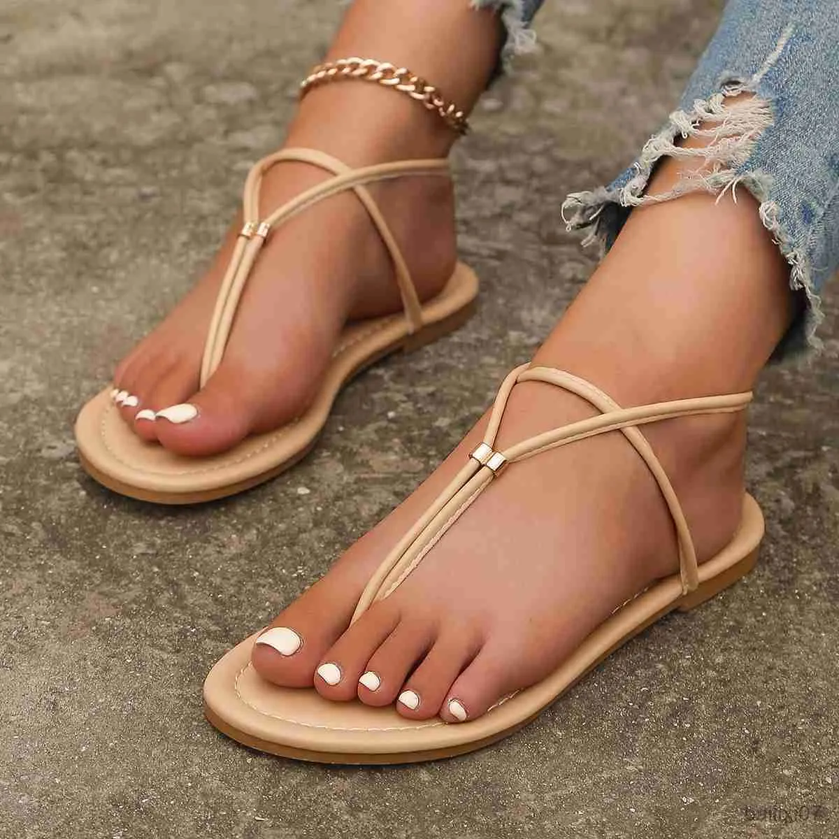 Sandalen Neu 2023 Sommer Sandalen Frauen Mode Casual Beach Outdoor Flip Flop Sandalen Ladies Flat Shoes R230821