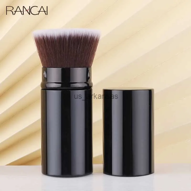 Pinceaux de maquillage RANCAI Pinceaux de maquillage 1 Pcs Fondation Blush Poudre Libre Rétractable Kabuki Brosse Portable Visage Beauté Cosmétique Maquillage Outils HKD230821