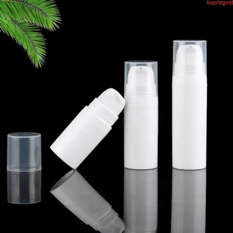 5ml 10ml White Airless Lotion Pump Bottle Mini Sample and Test Container Cosmetic Packaging SN834goods Obxpf