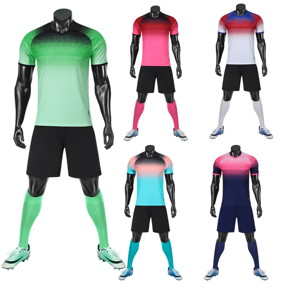 Ao ar livre camisetas Footbal Crianças Homens Esporte Jerseys Meninos Roupas de Futebol Terno Uniforme Feito Personalizado Estilo Camiseta Secagem Rápida Treinamento Roupas 230821