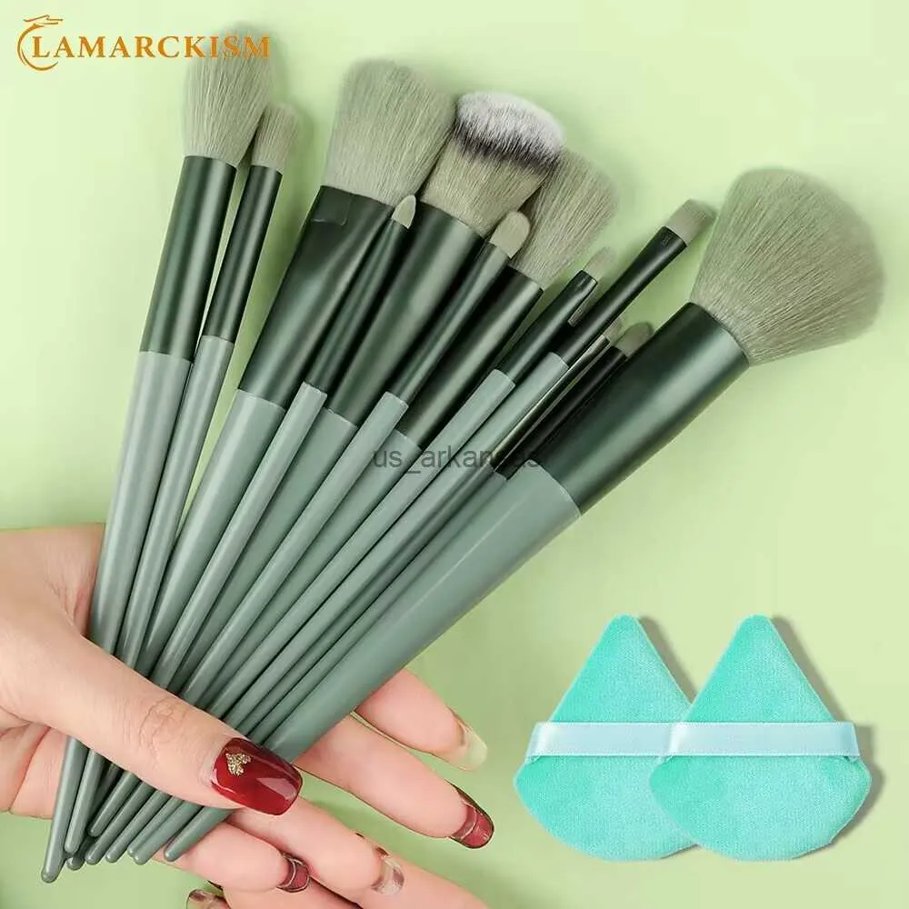 Makeup Brushes 13st Makeup Brushes Set för Cosmetics Foundation Blush Powder Eyeshadow Kabuki Blending Brush With Powder Puff Beauty Tools HKD230821