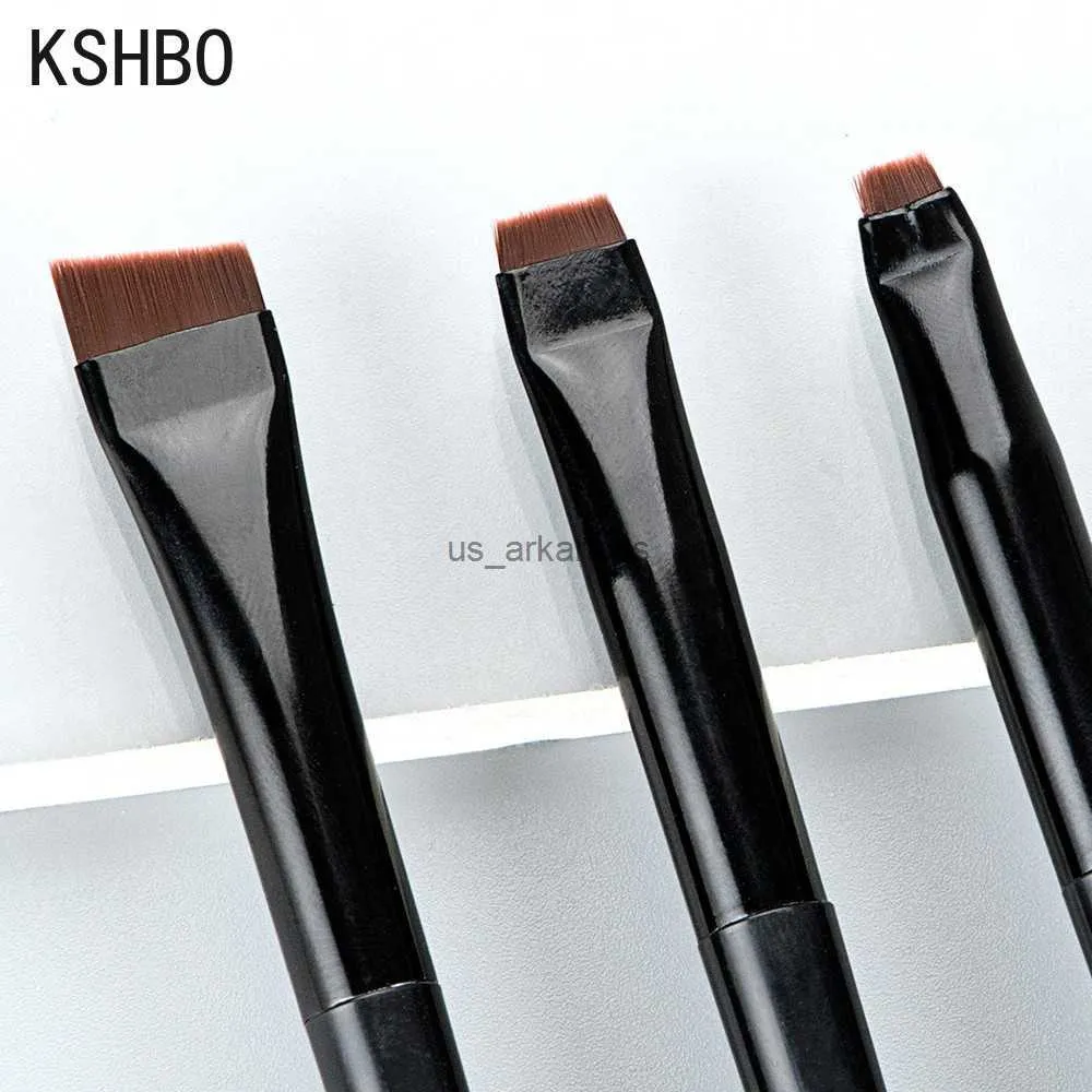 Makeup Brushes KSHBO New 3 Pcs Eye Makeup Brush Flat Eyeliner Eyebrow Blending Beauty Make Up Brush Soft Nylon Hair 3 Color Styles for Choose HKD230821