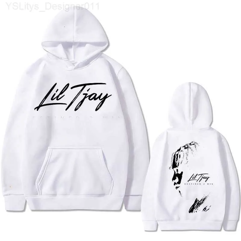 Lil Tjay Destined 2 Win Double Sided Print Hoodie Men's Fashion Oversized Hip Hop Cotton Sweatshirt 2024 Casual Long Sleeve Hooded Lil Tjay Destined 2 Win Double Sided Print Hoodie Men's Fashion Oversized Hip Hop Cotton Sweatshirt 2024 Casual Long Sleeve Hooded