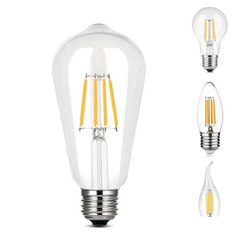 Lot de 5 AMPOULES LED E27 7W ST64 2700K Type Edison