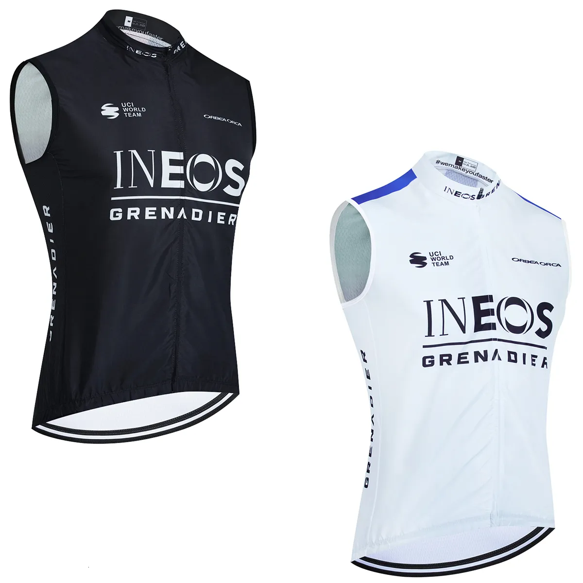 Jackets de ciclismo Conjunto de ciclismo Windbreaker Ineos Jersey Men Bike Vest Maillot Ropa Ciclismo Unsleeves Bicycl Tshirt Clothing 230821