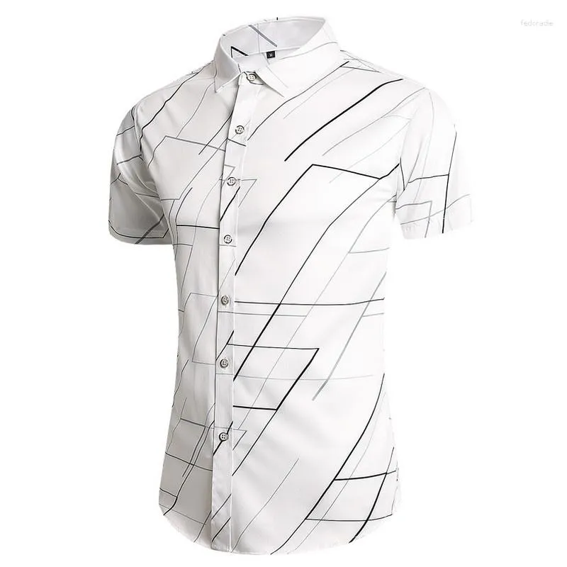 Men's Casual Shirts Fashion 12 Style Design Short Sleeve Shirt Striped White Blue Beach Blouse 2023 Summer Clothes OverSize 5XL 6XL 7XL