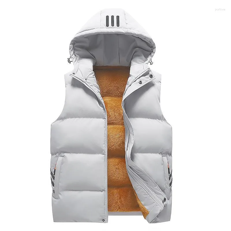 Mens winter top vest with hood