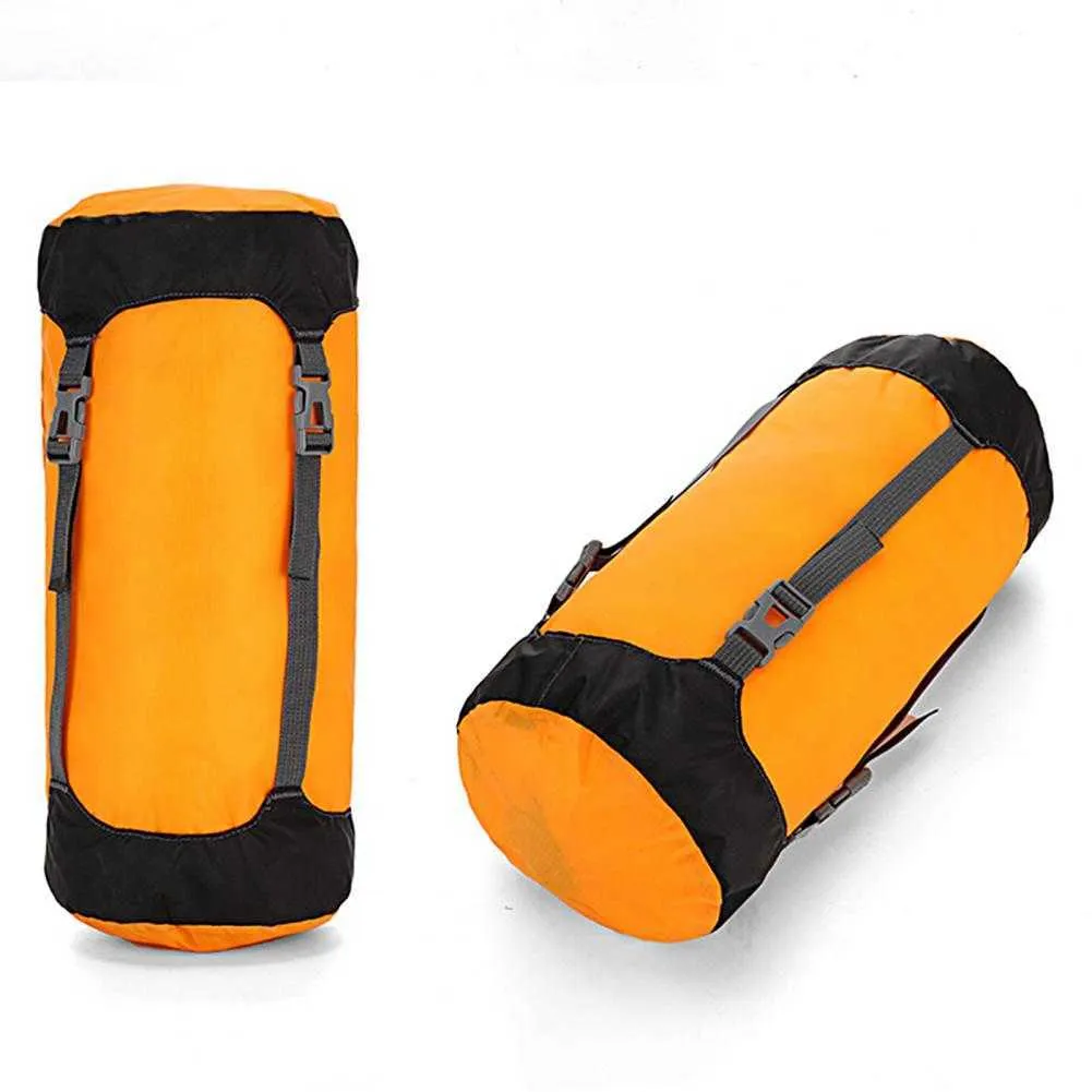 Saco de Dormir Ultraligero de compresión para Camping, Senderismo,  Viajes(Naranja, L) : : Deportes y aire libre