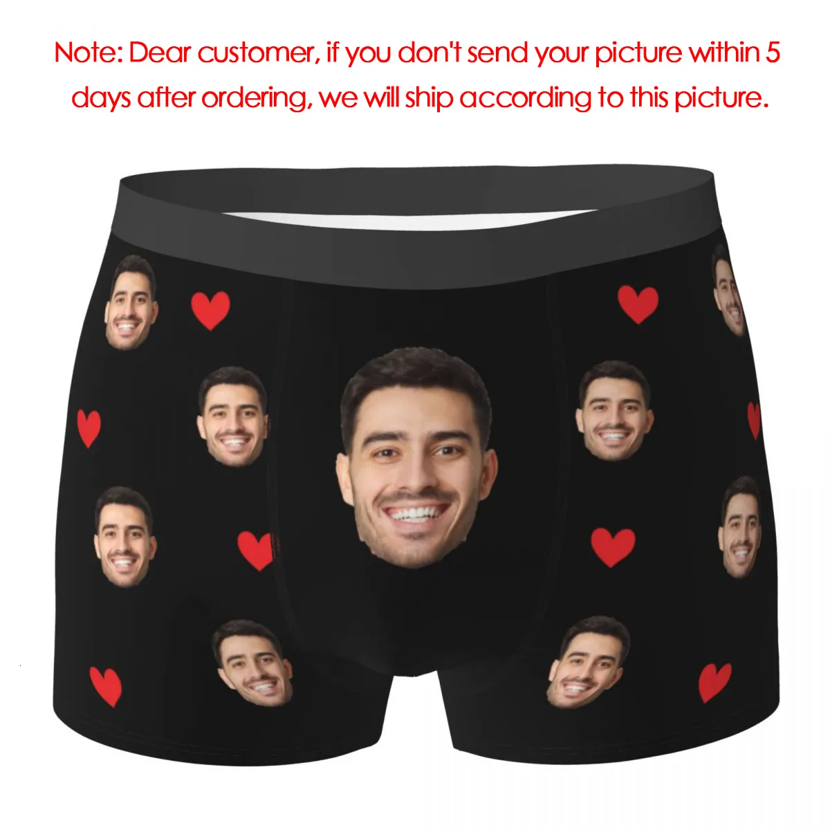 Underpants Men Gift Custom Face Boxers Valentines Day Gift