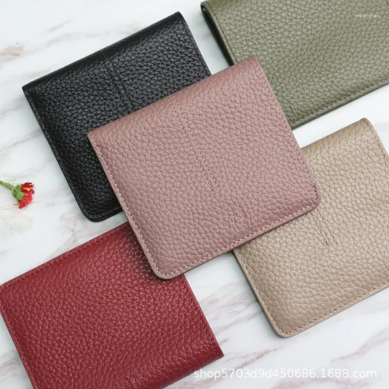 Wallets Wallet Women's Summer Niche Design Burst Small Short Ultra-thin Fashion Soft Cowhide For Women Luxury