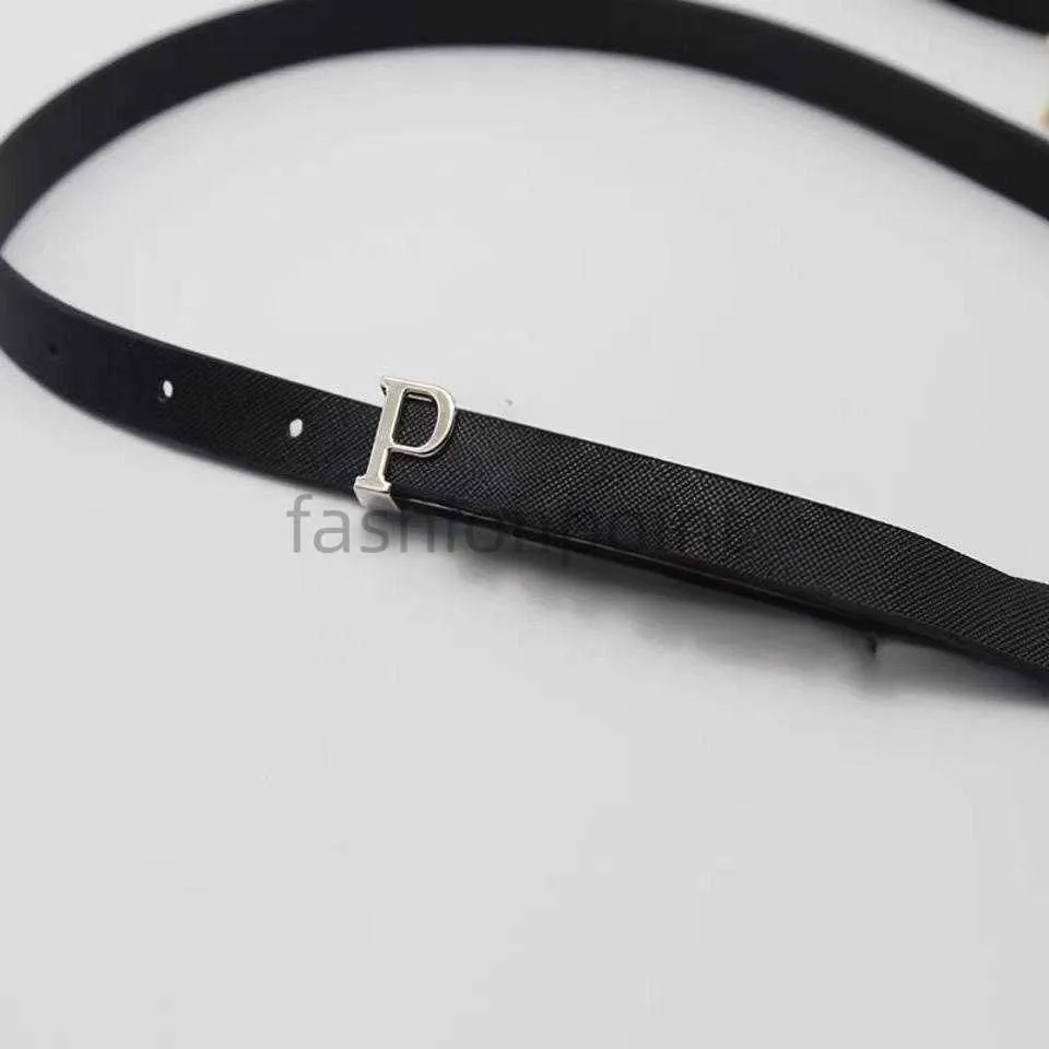 New 2023 Belts Leather Belt Width 1.5cm Fashion Designer Mens Women Black Buckle Waistband P Letter Belt For Women Good match