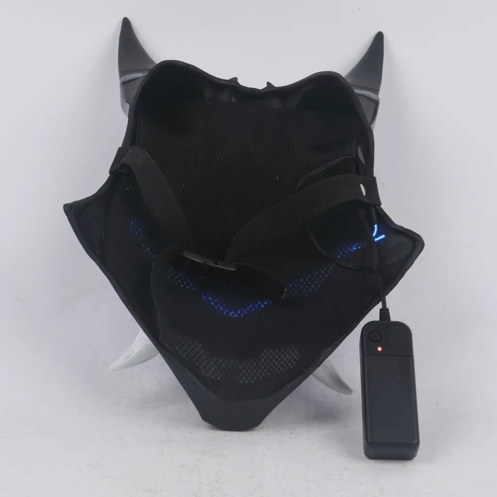 Genshin Impact Xiao Epoxy Resin Makro Cosplay Mask With LED Light PVC
