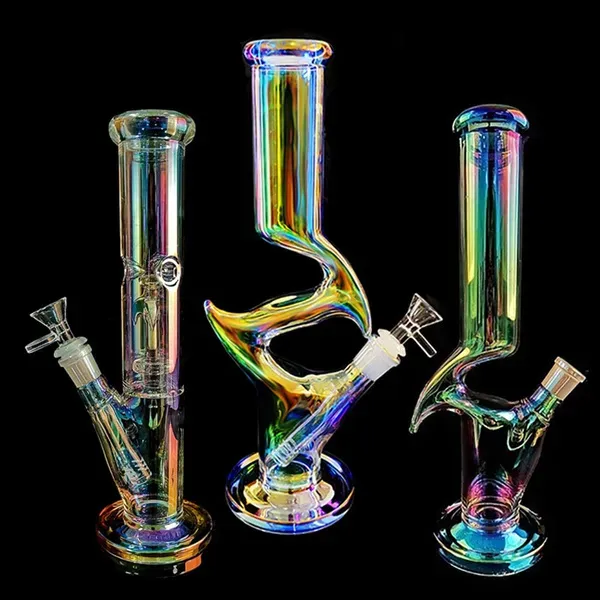 Glas Perkolator Bongs Wasserpfeifen Blue Matrix Perc Dicke Gläser Bongs Wasserpfeifen Rauchbecher Dab Rig mit 14 mm Schüssel Downstem Perc 11 LL