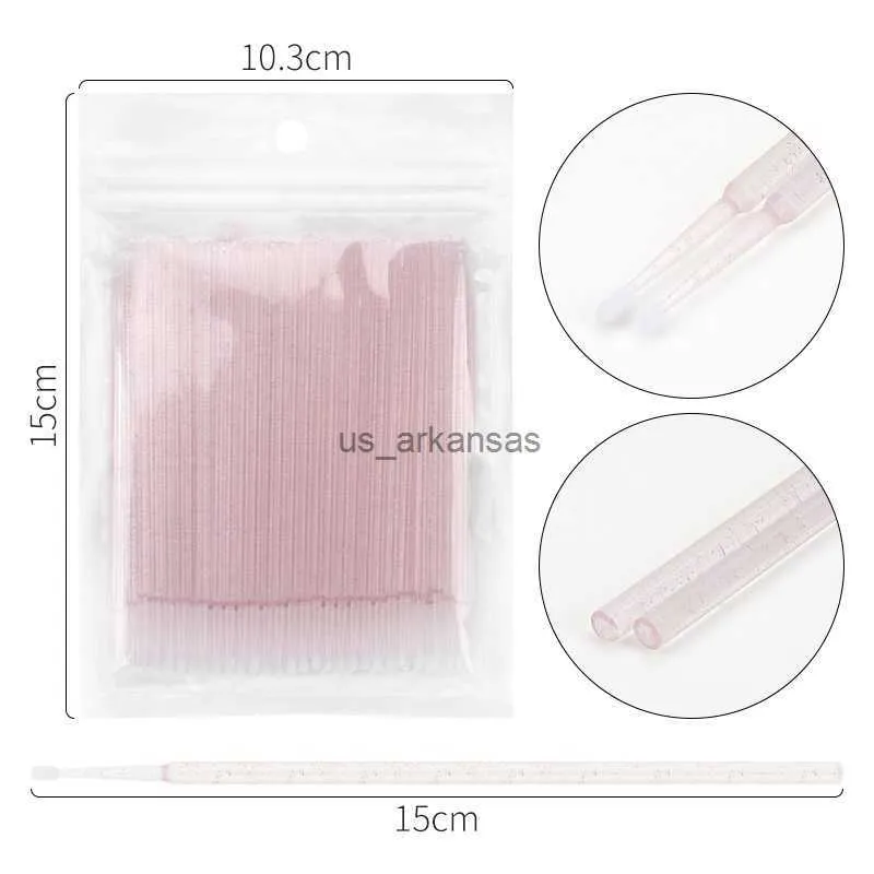 Makeup borstar 100 st/parti engångskristall ögonfransborstar swab microbrushes ögonfransförlängningsverktyg enskilda ögonfransar Ta bort verktyg HKD230821