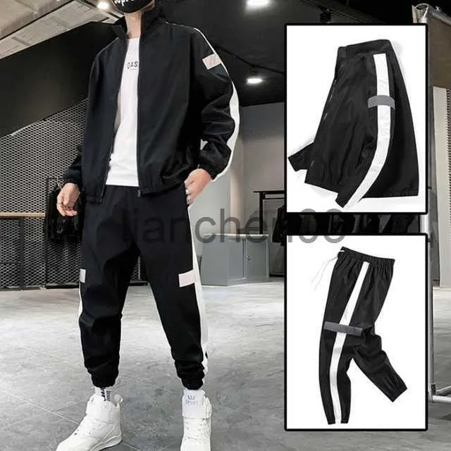 Mens Tracksuit Set: Autumn Casual Jogging Suit - Harajuku
