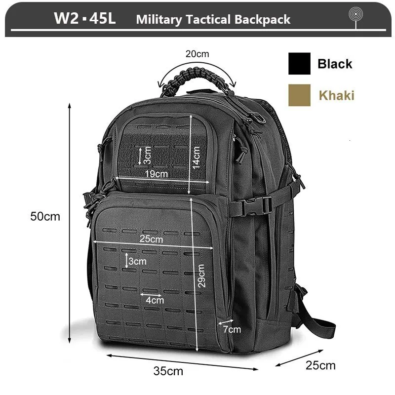Best You Bags - Mochila táctica militar impermeable de 45 L, mochila  militar grande para el ejército, paquete de asalto de 3 días, mochila  impermeable
