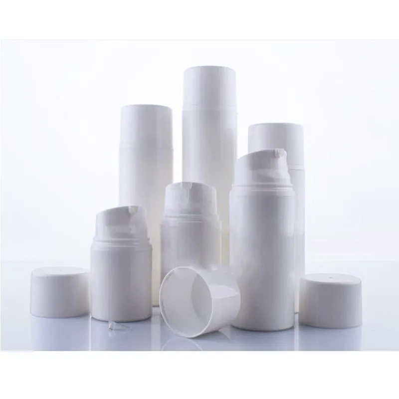 10pcs 30ml 50ml 80ml 100ml 120ml 150ml空のプラスチックペットトナー香水補充可能な空気のないボトル化粧品サンプルコンテナeqkhk