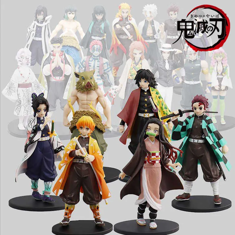 Actie Speelgoedfiguren Demon Slayer pop Tanjirou Actiefiguren Model Speelgoed Zenitsu Beeldje Figura