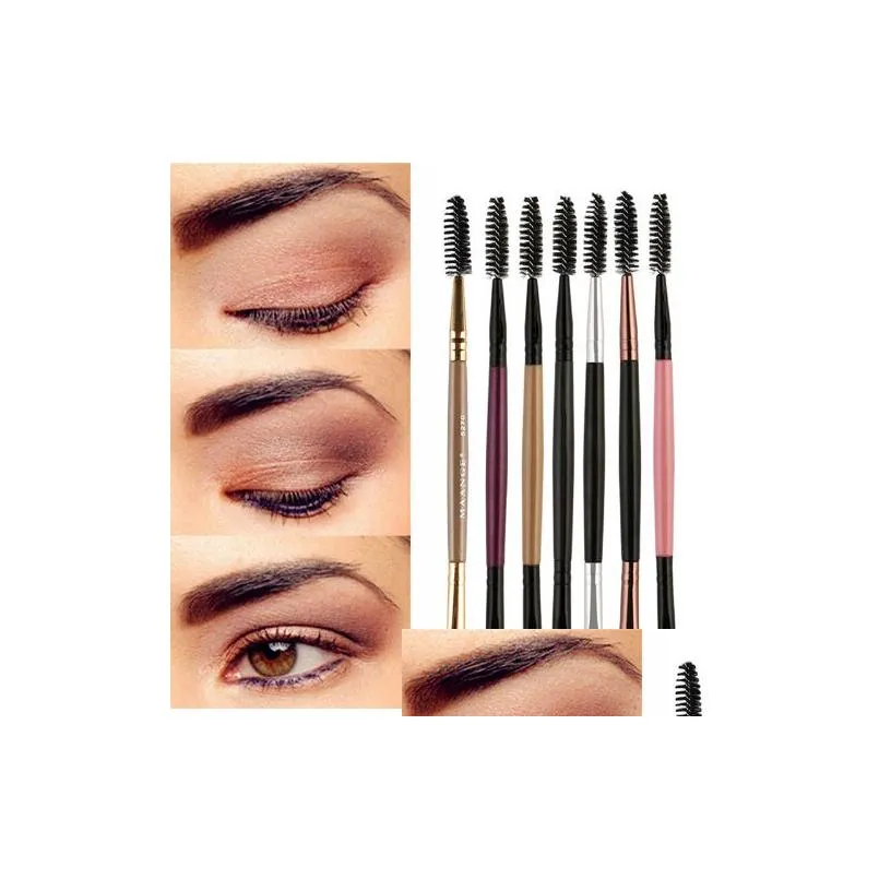 Autres articles de santé et de beauté Pinceau de maquillage des sourcils Manche en bois Pinceaux à angle plat double face Sourcils Livraison professionnelle Dhpuf