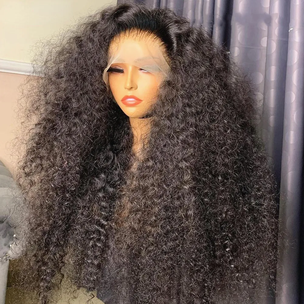 250 Density Brazilian Curly Lace Front Wig 13x4 Kinky Curly  display picture 1