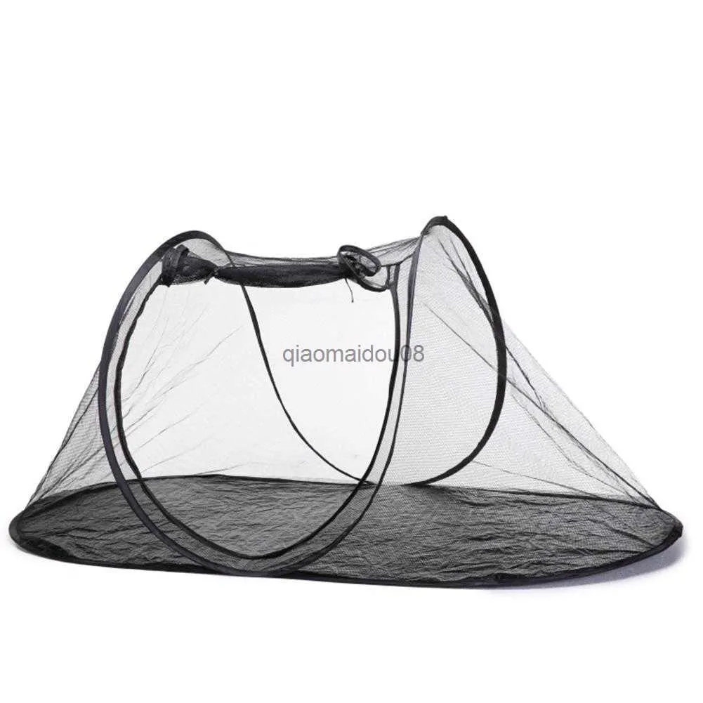 Outros suprimentos para animais de estimação portátil dobrável tenda de pet tenda zipper design de armazenamento rápido gato cão ao ar livre gaiola de estimação anti-mosquito fora do canil hkd230821