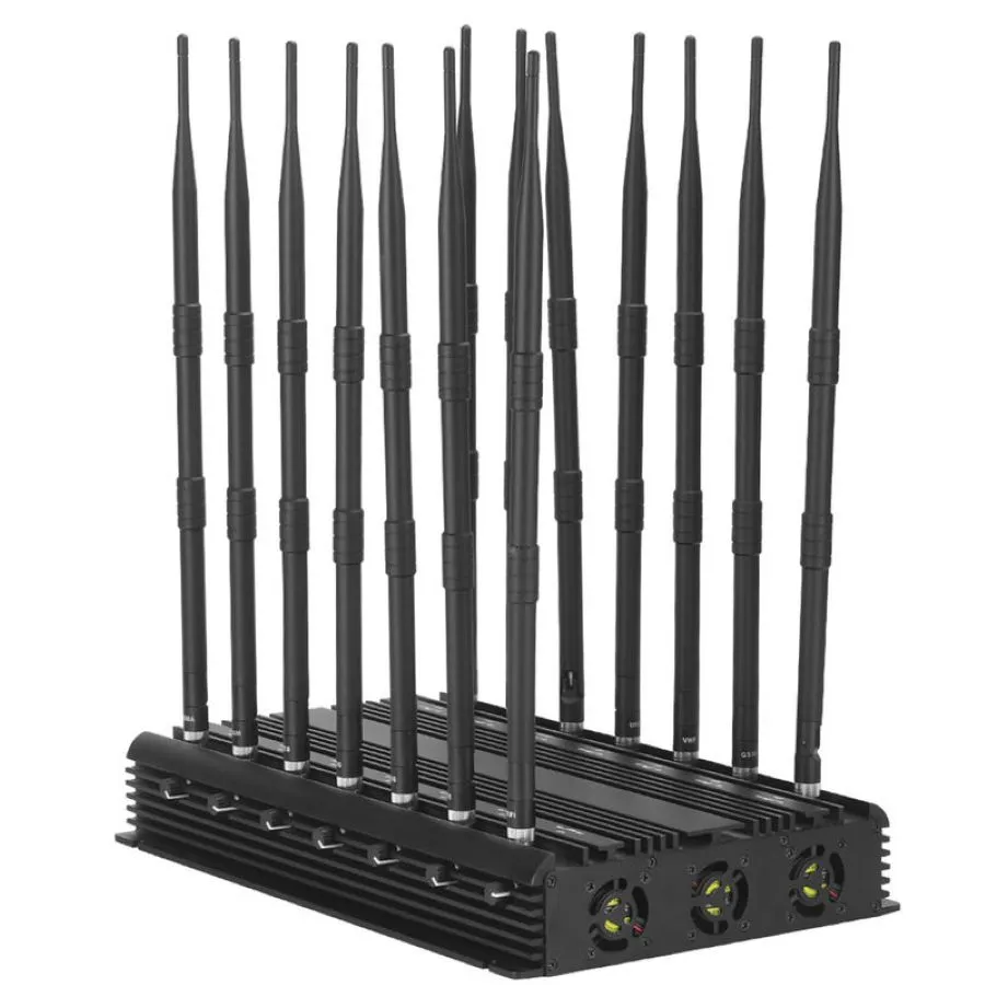 14 антенн, настольные сигнальные устройства, помехи 2G 3G 4G 5G WIFI GPS VHF UHF LOJACK brouilleur de Signaux