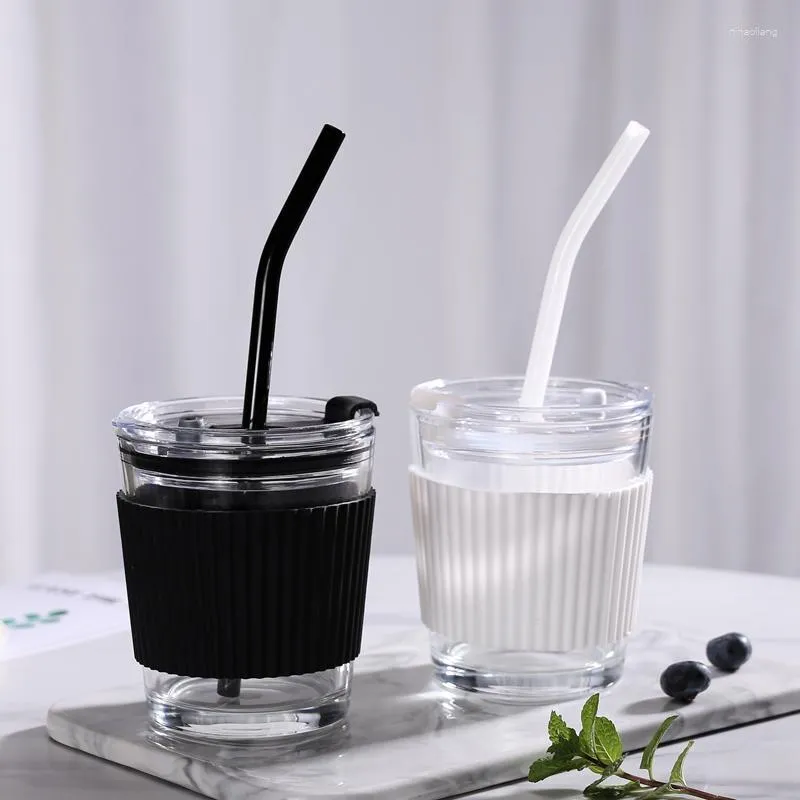 Portable Clear Glass Cup With Lid Ring And Straw Ideal For Cold Brew Iced Coffee  Cup And Wine From Nihaoliang, $18.04